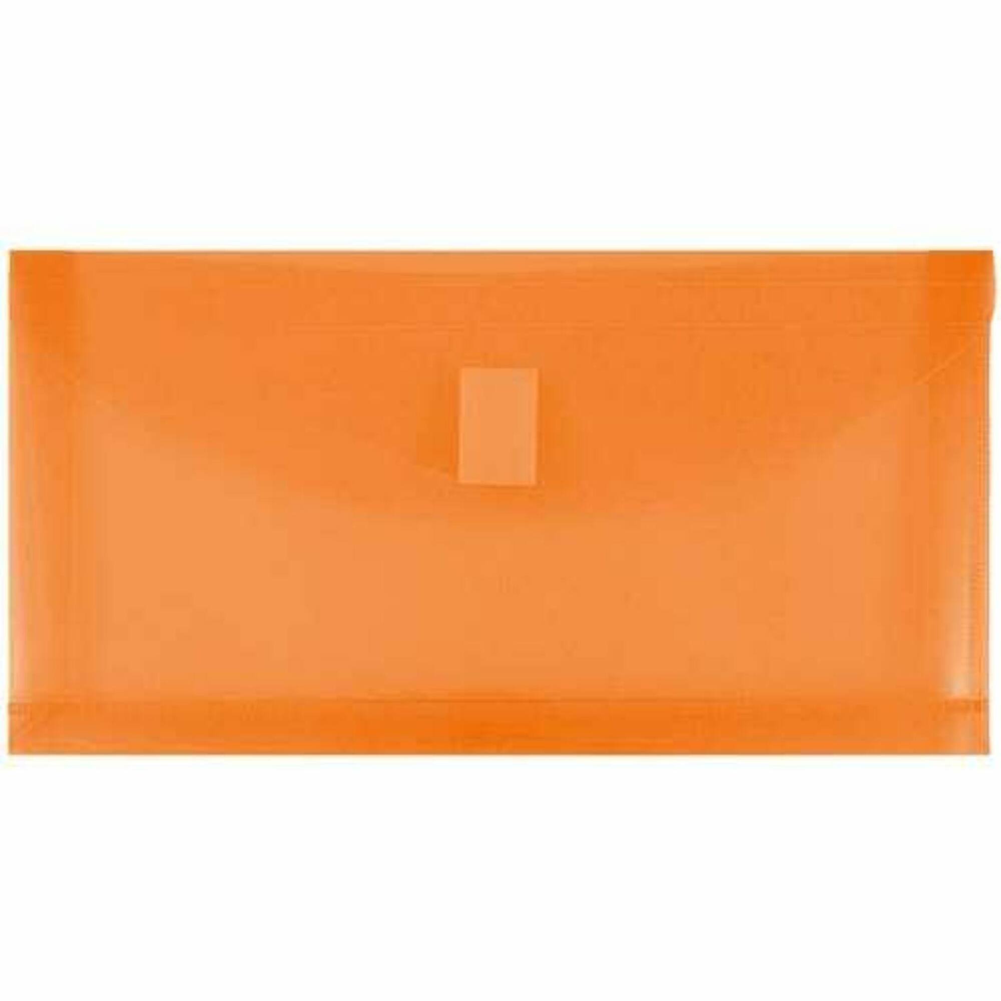JAM Paper 4.13" x 9.5" Mixed Plastic Zip Closure Booklet Envelopes, 12ct.
